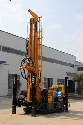 Portable Wasserbrunnen hydraulische Crawler-Bohrgerät mit Hilfsradiator