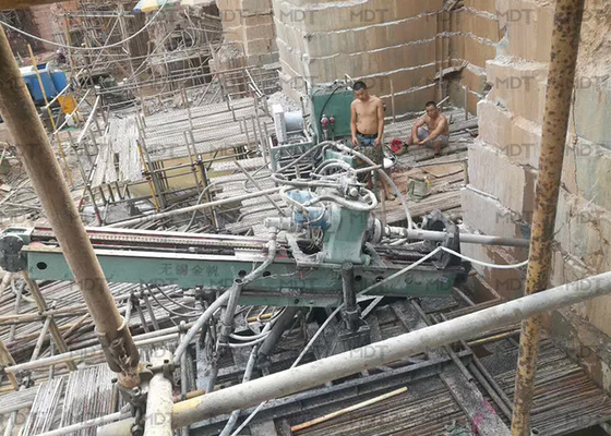 100 Meter tragbares hydraulisches Rotationsrammgerät auf Skid montiert